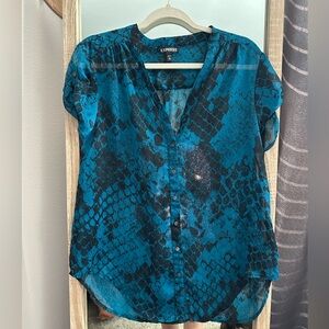 Express Snake Print Blouse Size XS